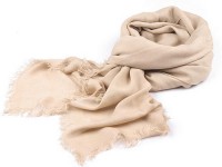 Šatka so strapcami 120x120 cm krémová